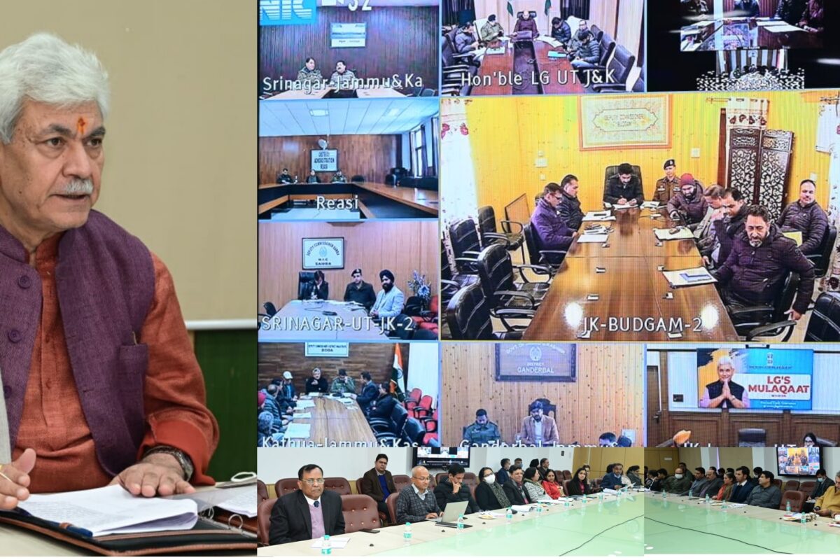 LG Manoj Sinha interacts with citizens during Live Public Grievance Hearing