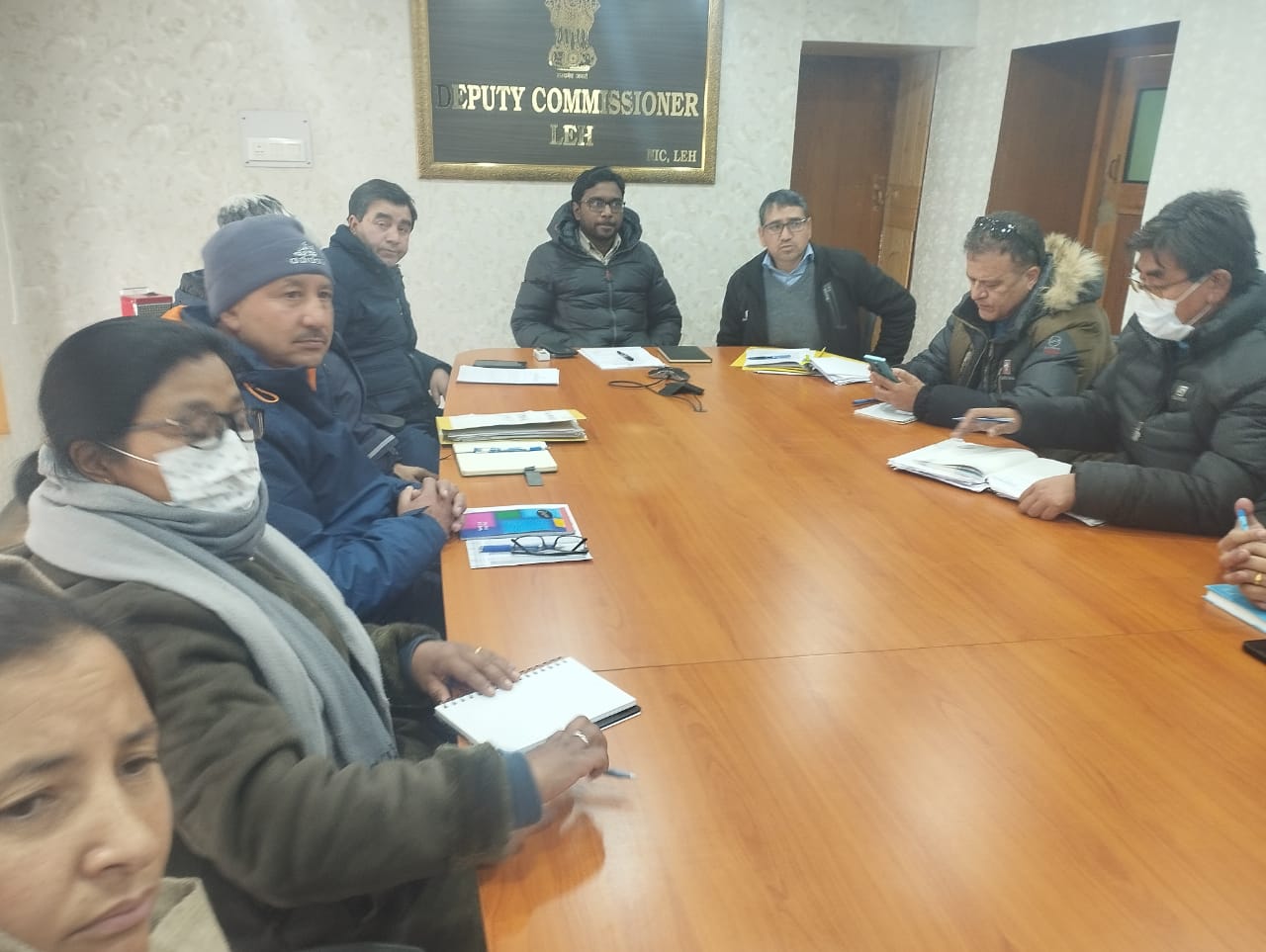 DC Leh chairs meeting reg Pradhan Mantri Jan Vikas Karyakram