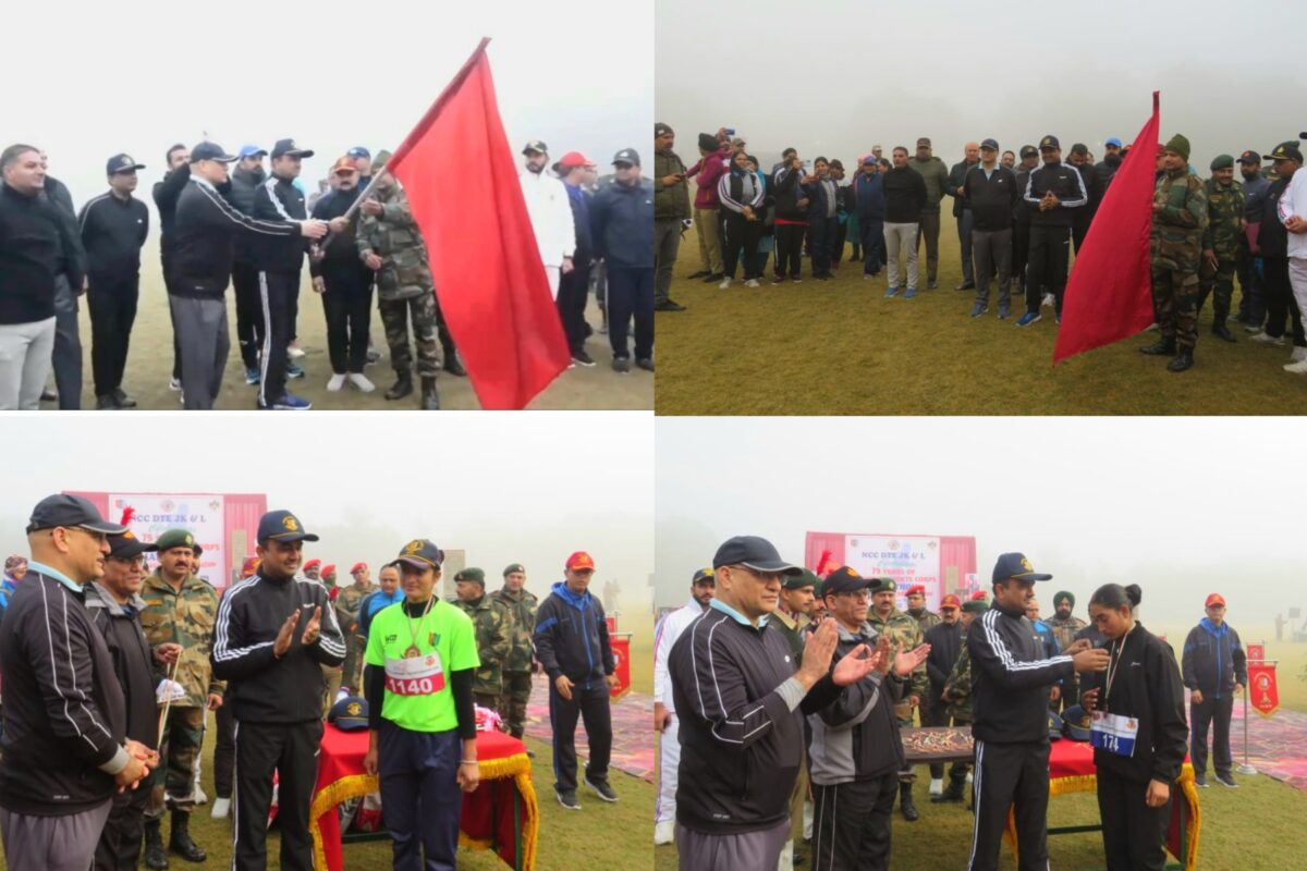 Div Com flags off NCC Jammu’s 75th anniversary marathon run