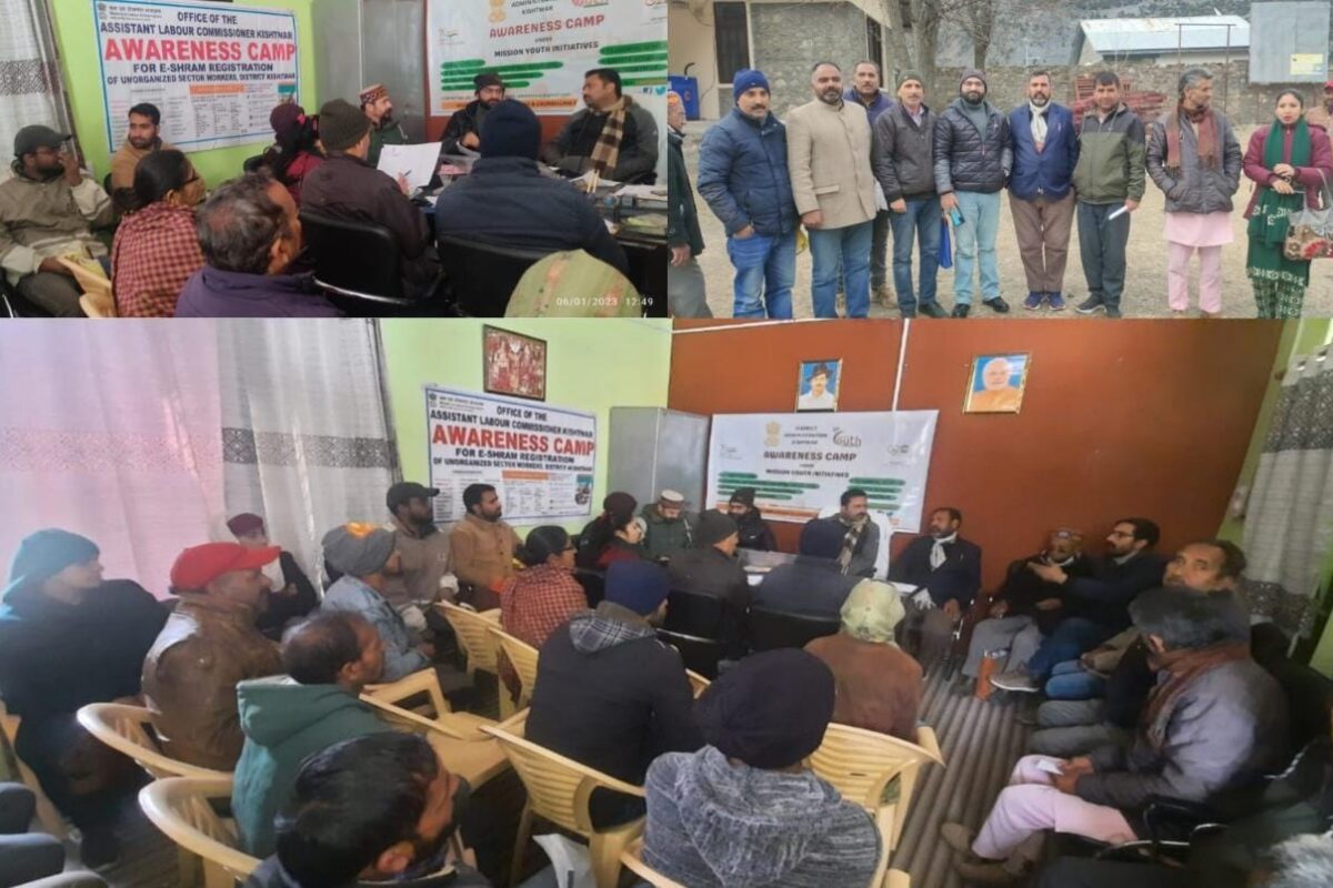 Labour Department, RDD, DE&CC organise awareness camp for workers, youth in Paddar