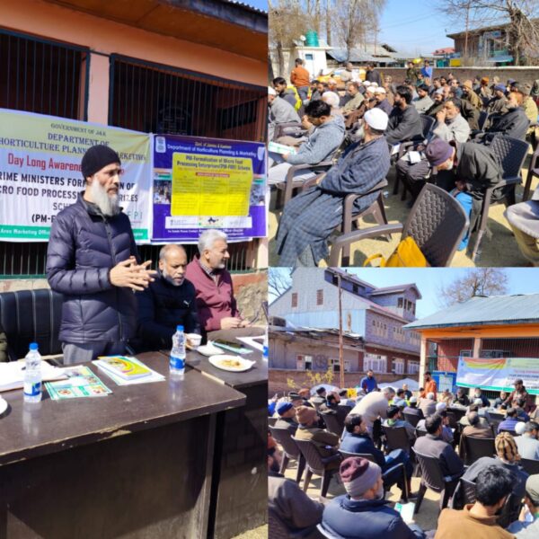 HP&M Department Shopian organises Awareness programme on PM-FME at Hermain Block