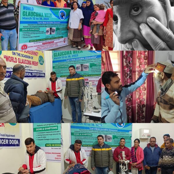 World Glaucoma Week 2023: Health Department in Doda educates and screens for Glaucoma