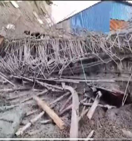8 injured as flyover slab collapses in Hyderabad’s LB Nagar