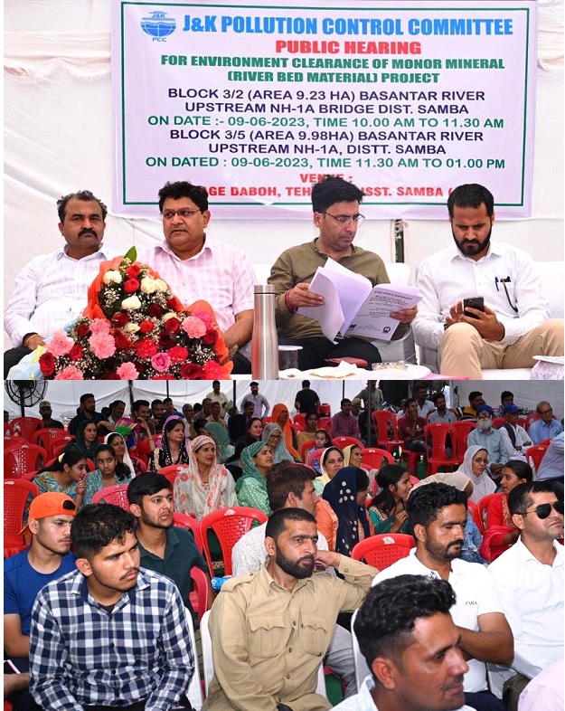 J&K Pollution Control Committee conducts public hearing at village Daboh Samba