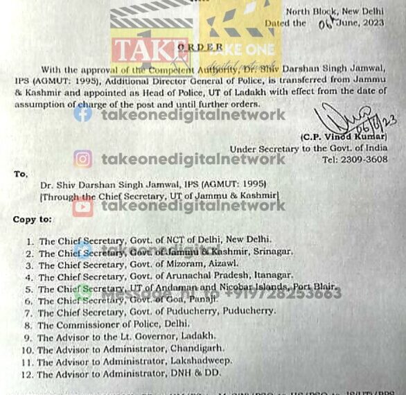 IPS SD Singh Jamwal appointed as Ladakh Police Chief