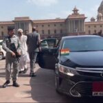 LG Manoj Sinha reached office of MHA to attend review meeting on Shri Amarnathji Yatra 2023