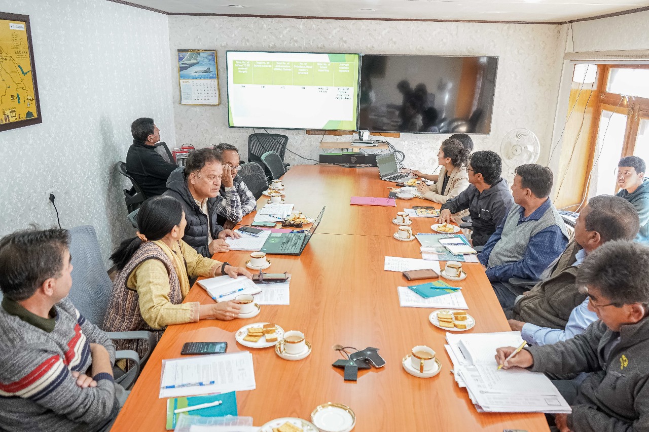 DC Lehreviews school health and wellness program in Leh under RKSK