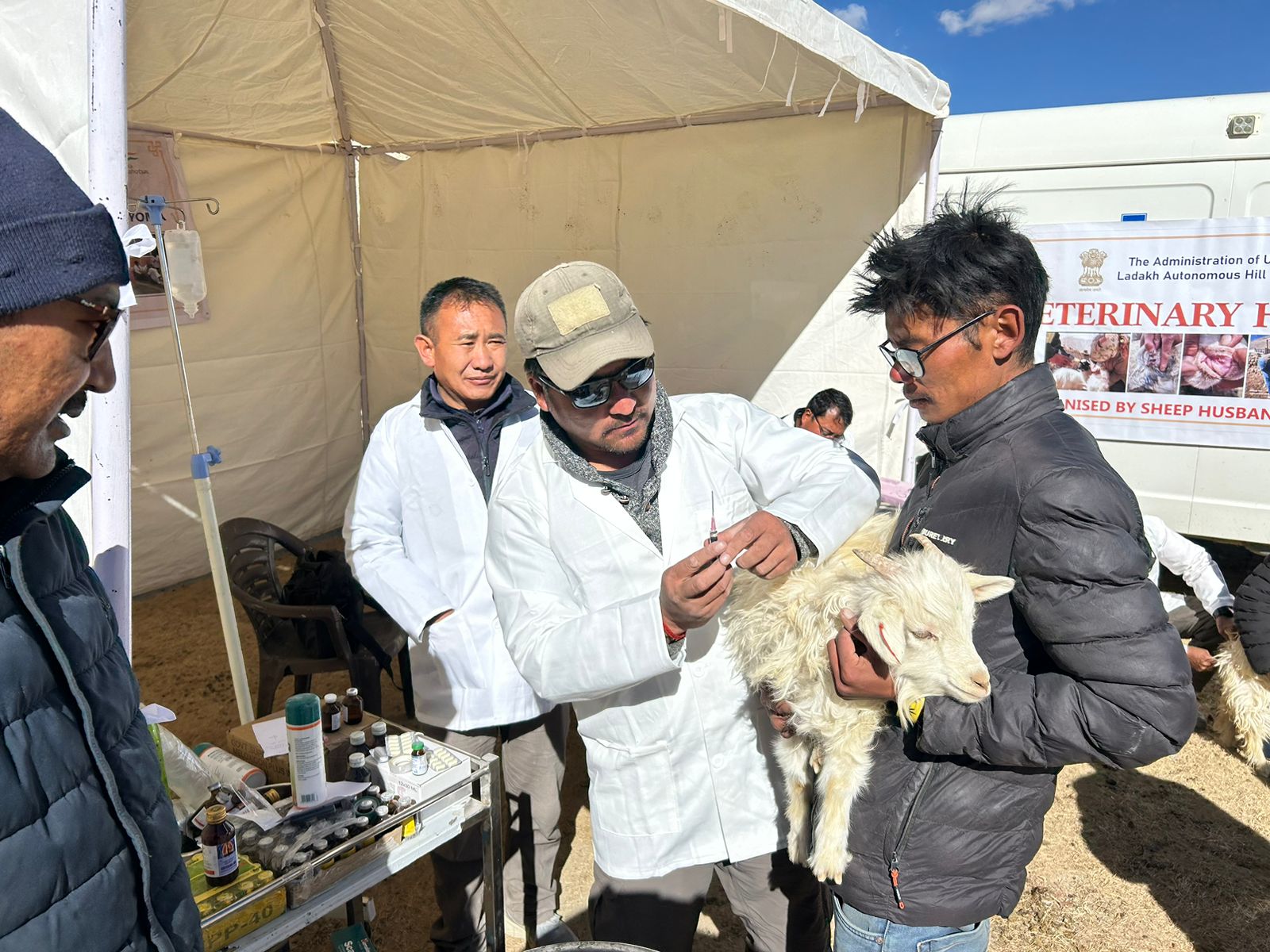 Sheep Husbandry Department Nyoma organises Mobile Veterinary Health Camp in Leh’s Mudh