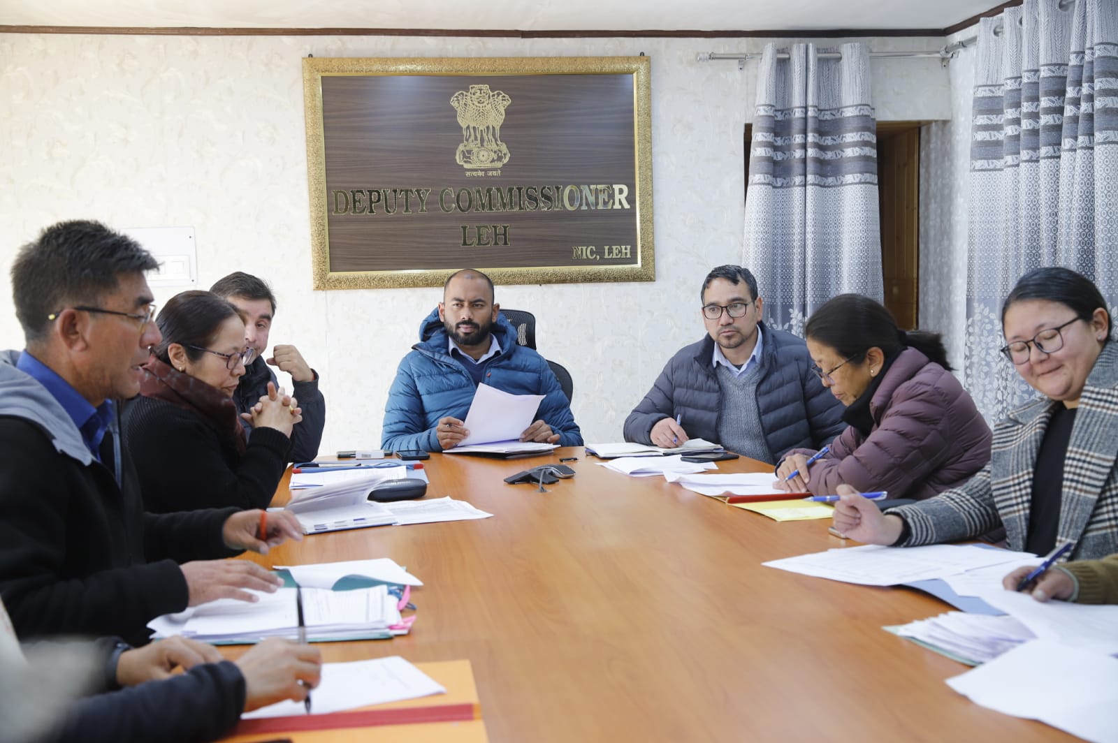 DC Leh Santosh assesses saturation status of Centrally Sponsored Schemes within vibrant villages