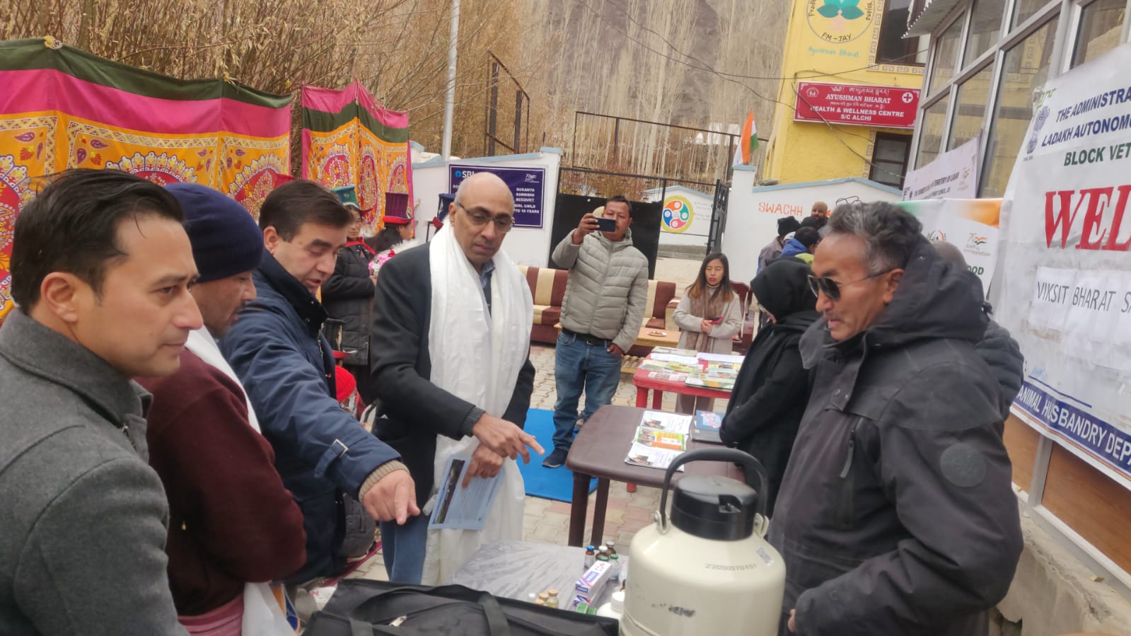 State Prabhari Officer, Bipin Menon, Viksit Bharat Sankalp Yatra makes a stopover at Alchi Panchayat Sub Division Liker