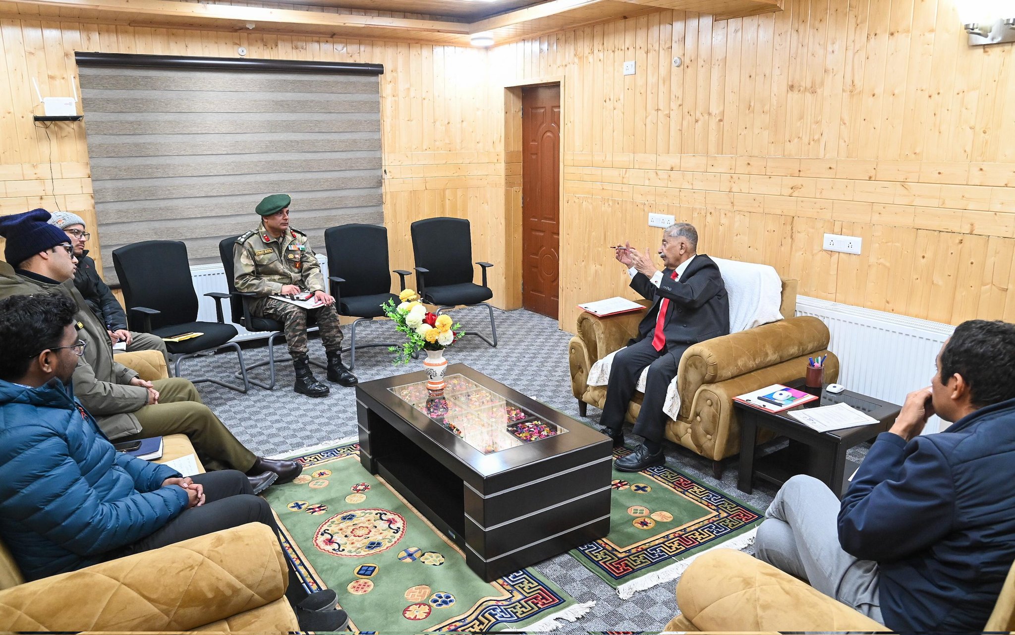 Brig Vinay Bahl calls on LG Ladakh, Brig Dr BD Mishra to discuss development initiatives in Kargil