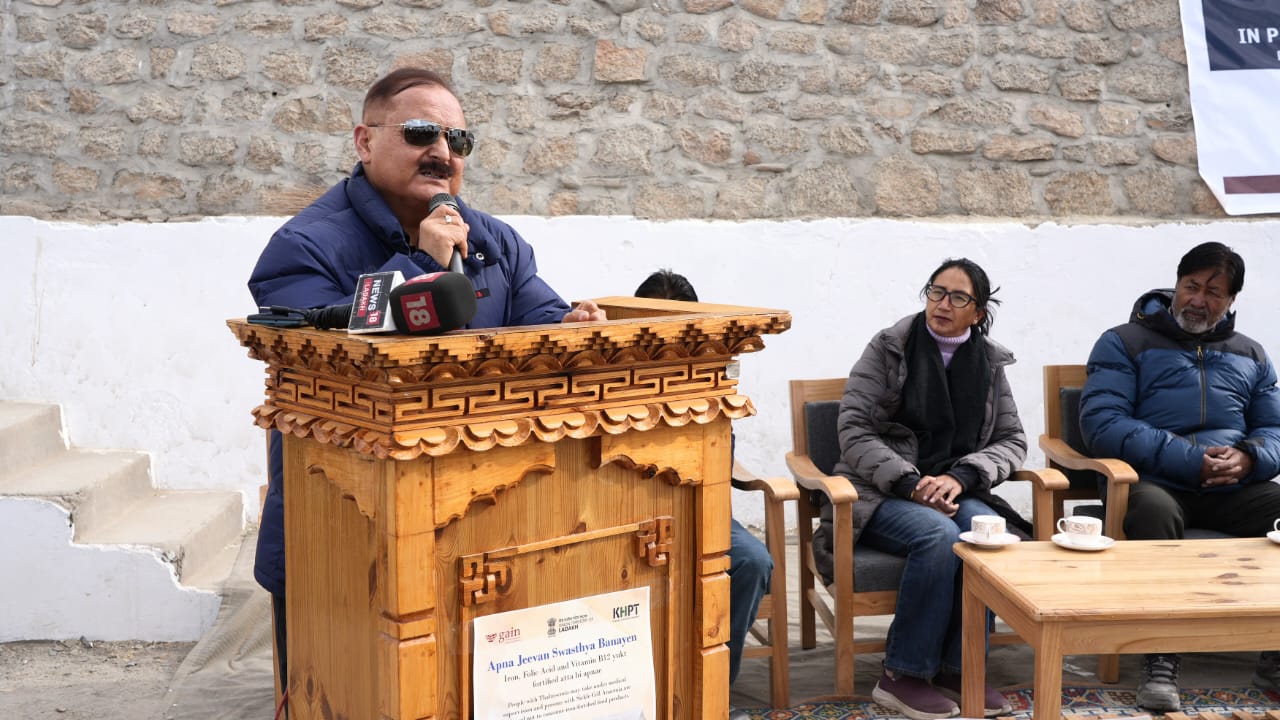 Advisor Ladakh Dr Pawan Kotwal launches Fortified Wheat Flour in PDS