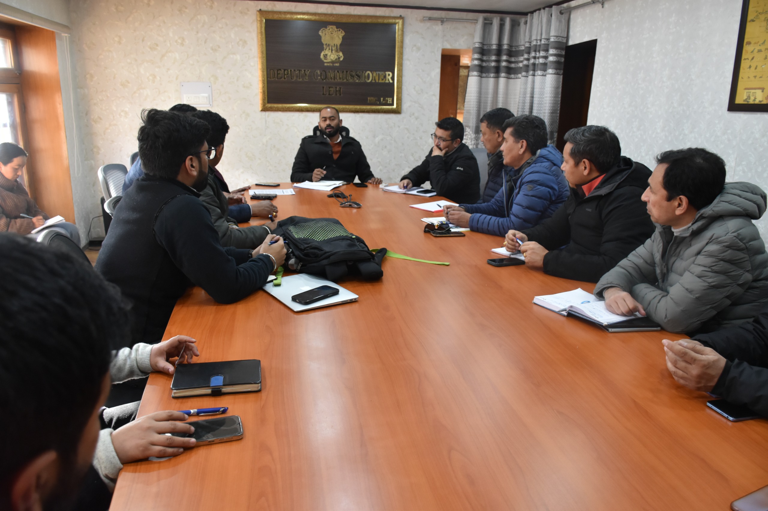 DC Leh chairs meeting regarding inauguration of a large-scale distribution of induction cook stoves to Anganwadi Centers