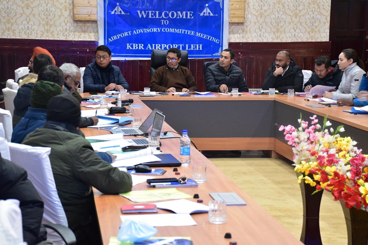 MP Ladakh chairs Airport Advisory Committee KBR Airport Leh meeting