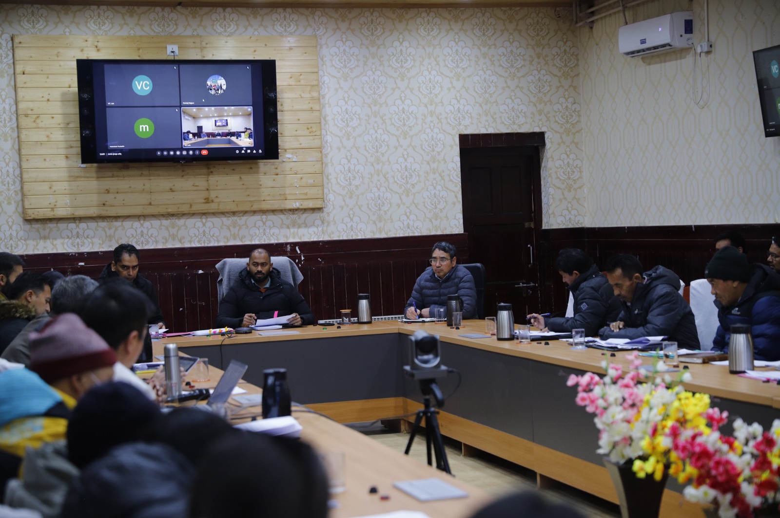 DC Leh Santosh Sukhadeve chairs meeting to review District Capex Budget implementation in Leh