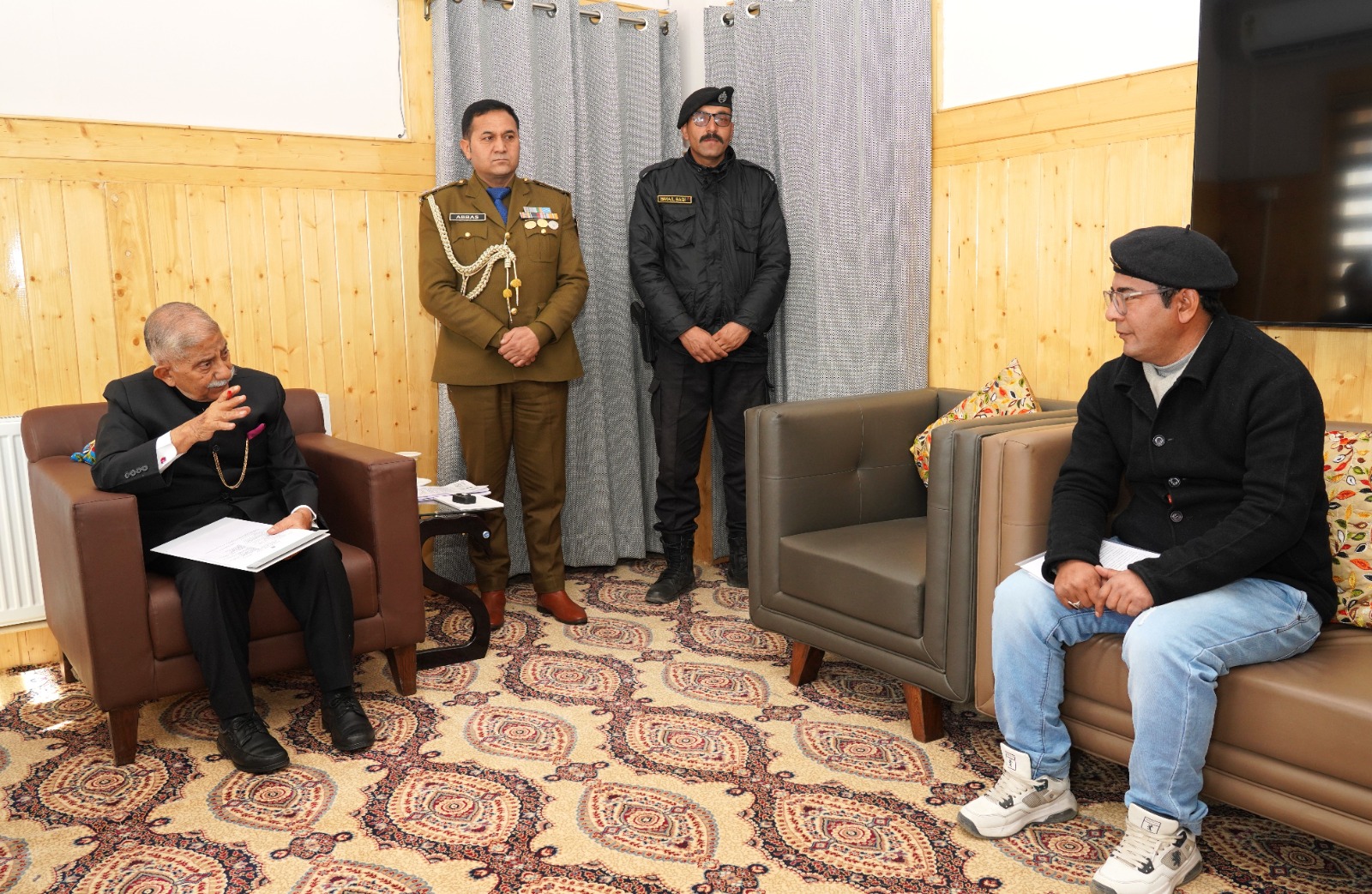 Nasir Zaidi, Media Secretary, BJP Unit Kargil, calls on LG Brig (Dr) BD Mishra