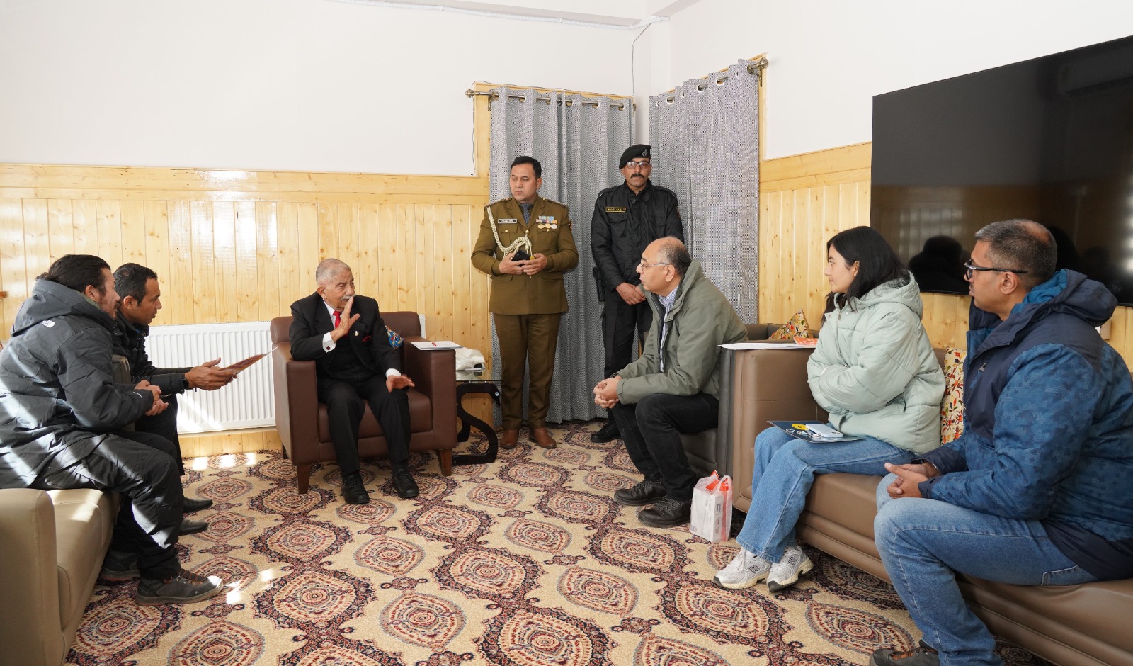 Delegation led by founder of Adventure Sports Federation of Ladakh calls LG (Brig) Dr BD Mishra