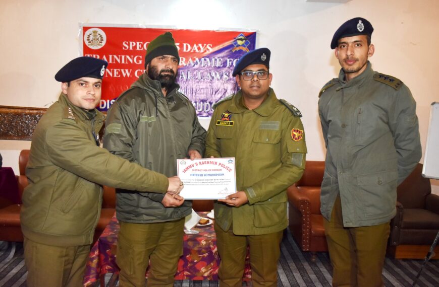 Budgam police concludes five-day crash course on new criminal laws