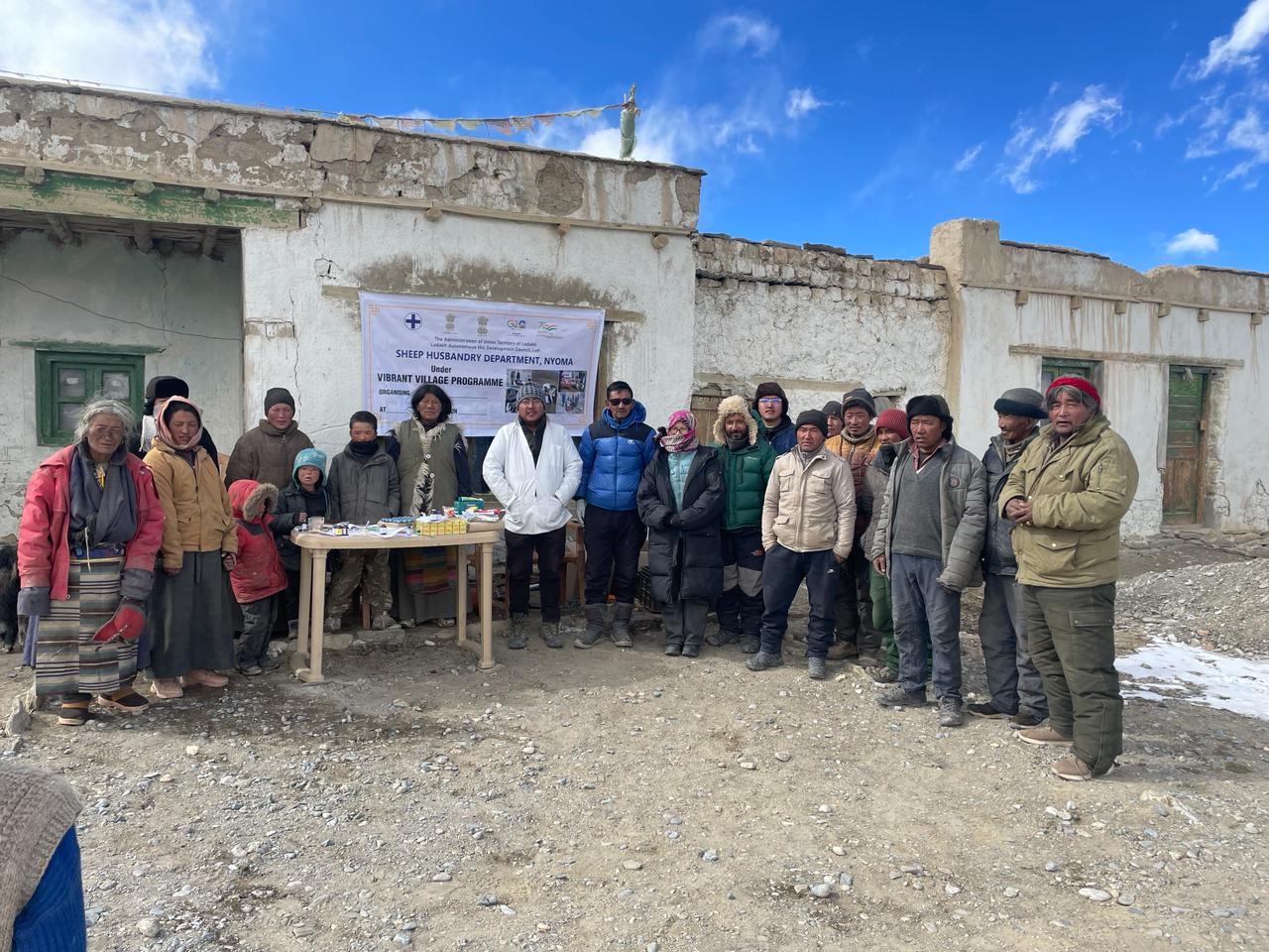 Leh: Sheep Husbandry Dept Nyoma organises mobile veterinary health camp under Vibrant Village Programme