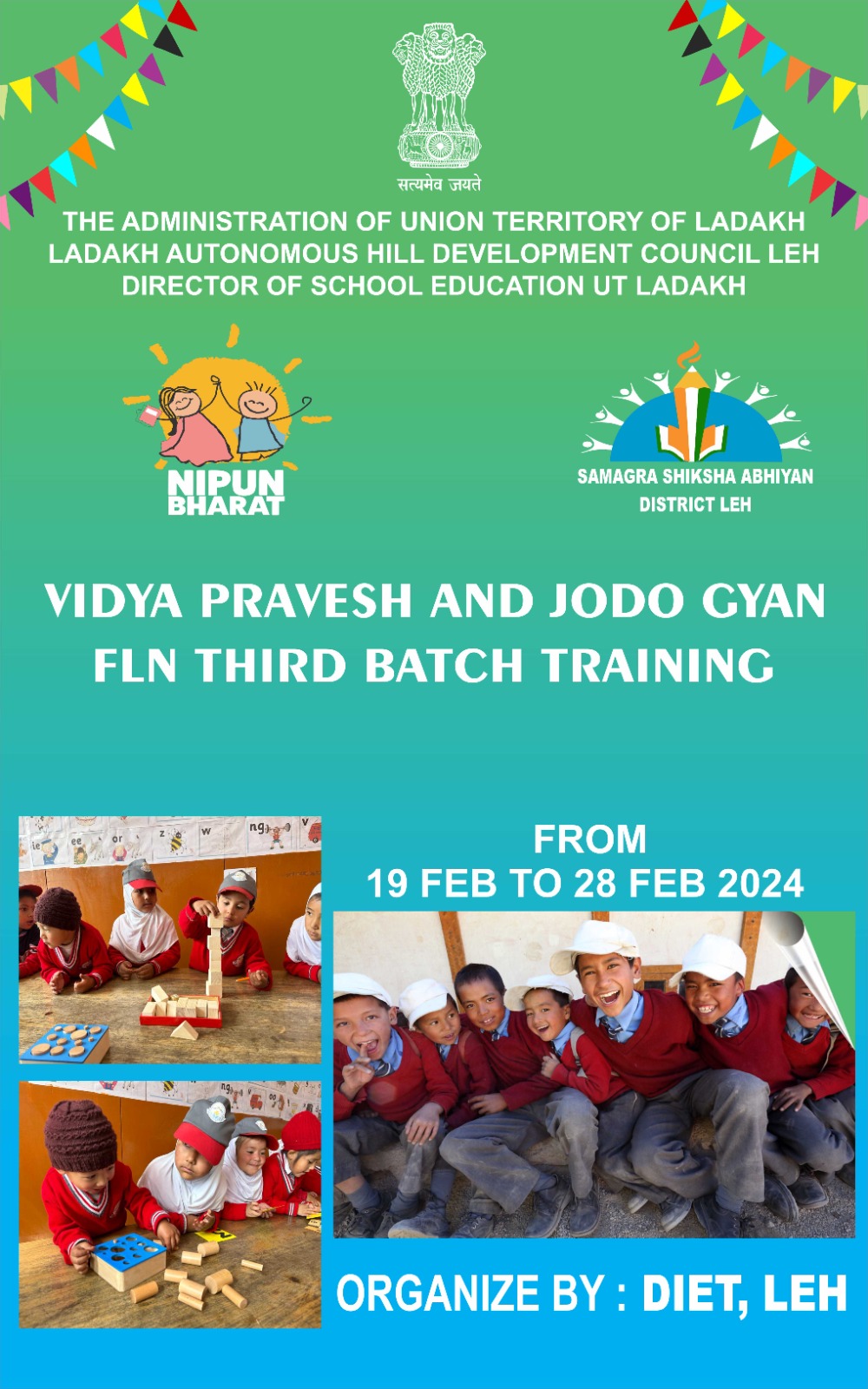 10 days Foundational Literacy and Numeracy training 3rd batch starts at DIET Leh