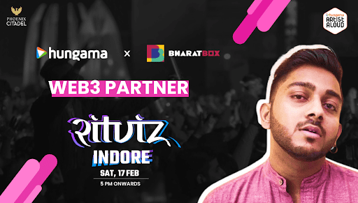 Ritviz Indore Show: India’s First Digital Collectibles concert with BharatBox & Hungama