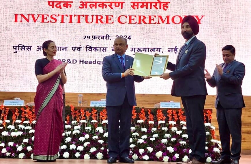AIG Johar honored with DG BPR&D Commendation Disc for excellence