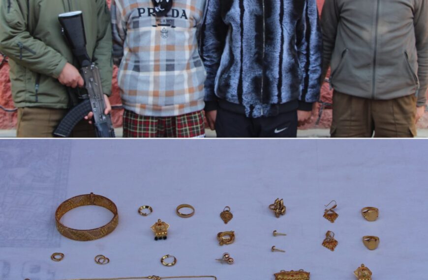 2 thieves arrested in Bandipora, stolen gold worth lakhs recovered