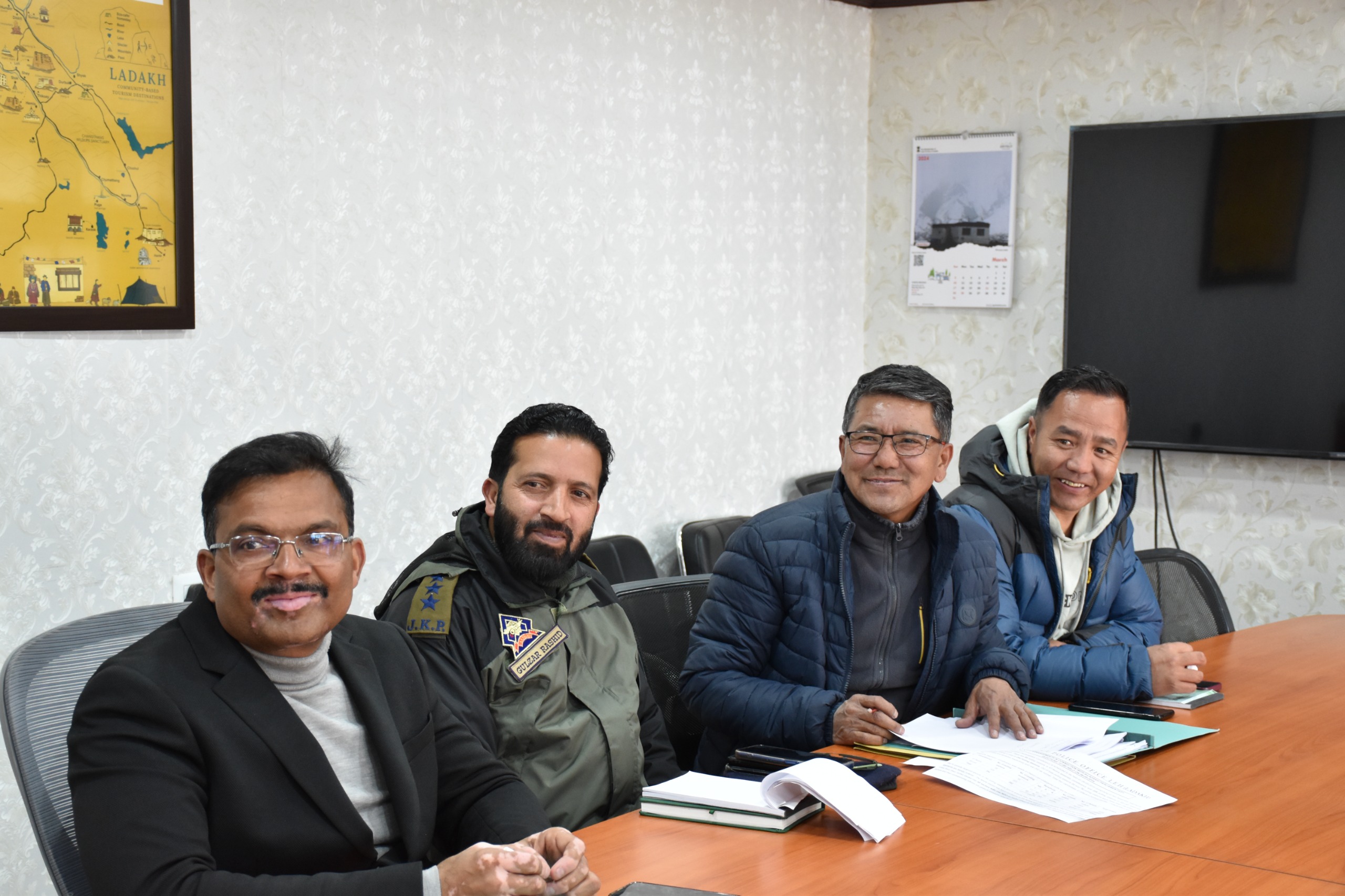 DC Leh Santosh chairs meeting on vulnerability mapping, identification of critical polling stations, communications and transport