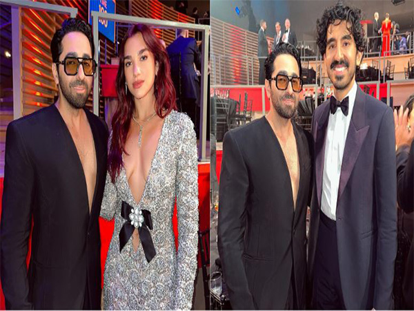 Ayushmann Khurrana poses with Dua Lipa, Dev Patel at TIME100 Gala