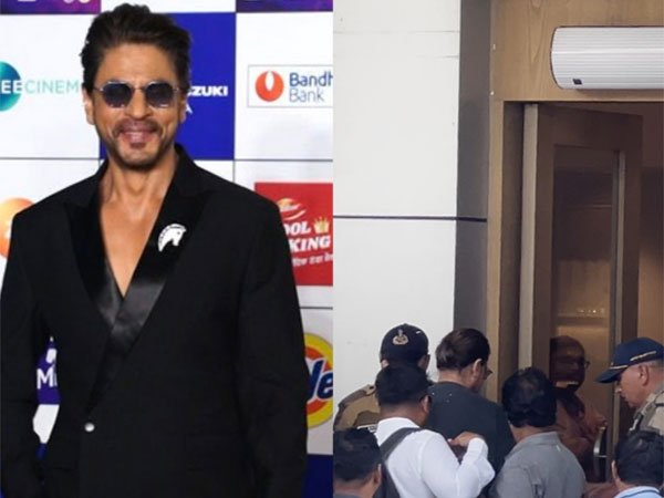 Shah Rukh Khan snapped in his signature ponytail look