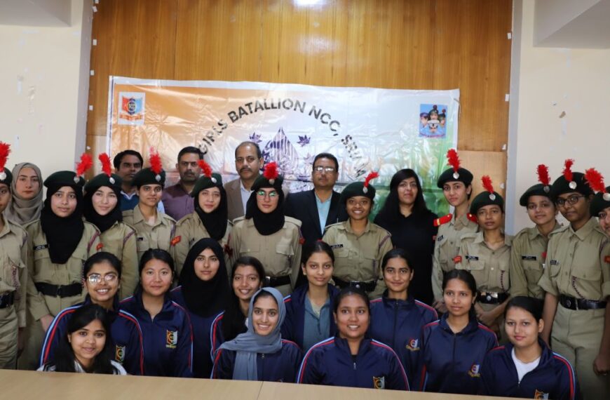 Rank Ceremony, enrolment drive for NCC Cadets held at NIT Srinagar