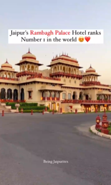 Jaipur’s Rambagh Palace Hotel ranks Number 1 in the world!