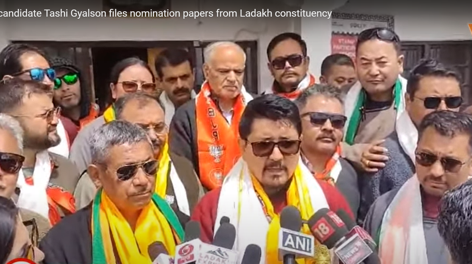 Tashi Gyalson files nomination for Lok Sabha