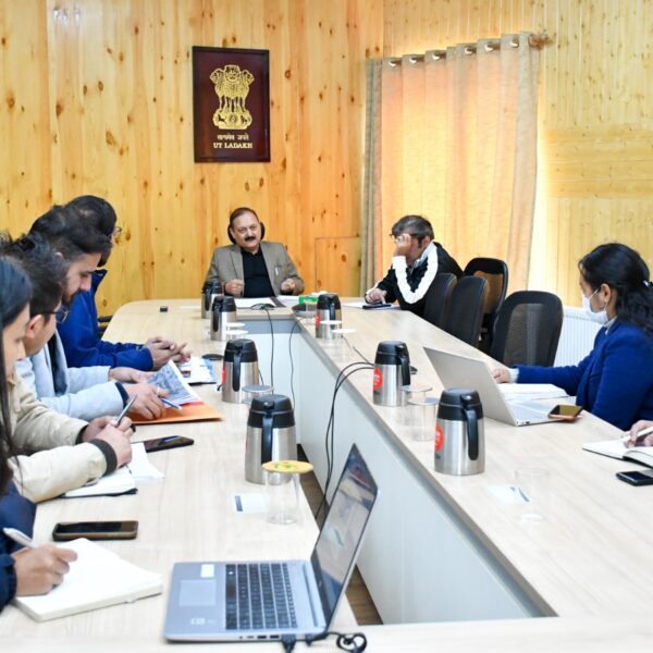 Advisor Dr Pawan Kotwal Chairs a Crucial meeting to review the functioning of the Handloom and Handicraft Department UT Ladakh