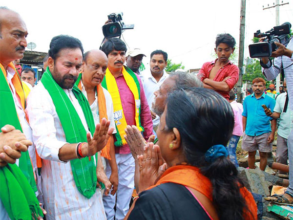 Union Minister G Kishan Reddy visits flood-affected areas in Telangana