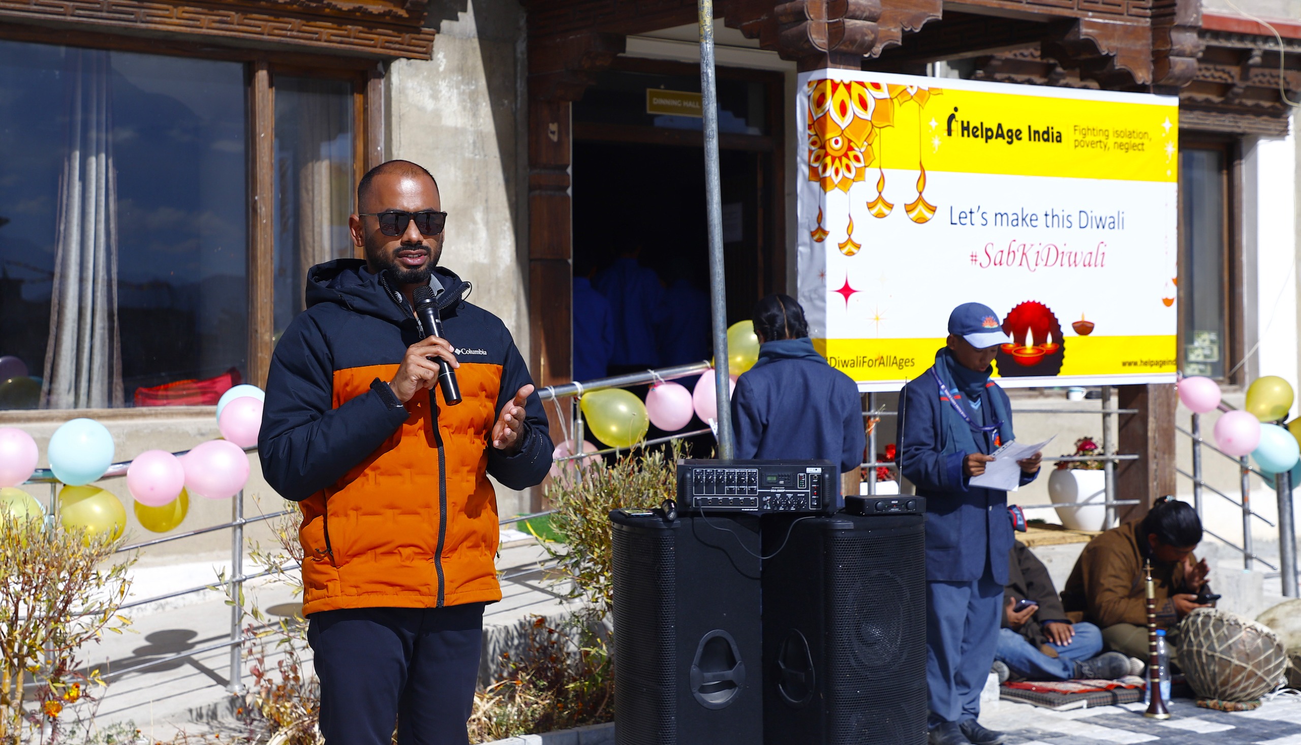 DC Leh Santosh Sukhadeve celebrates Diwali at Helpage India (Ladakh)