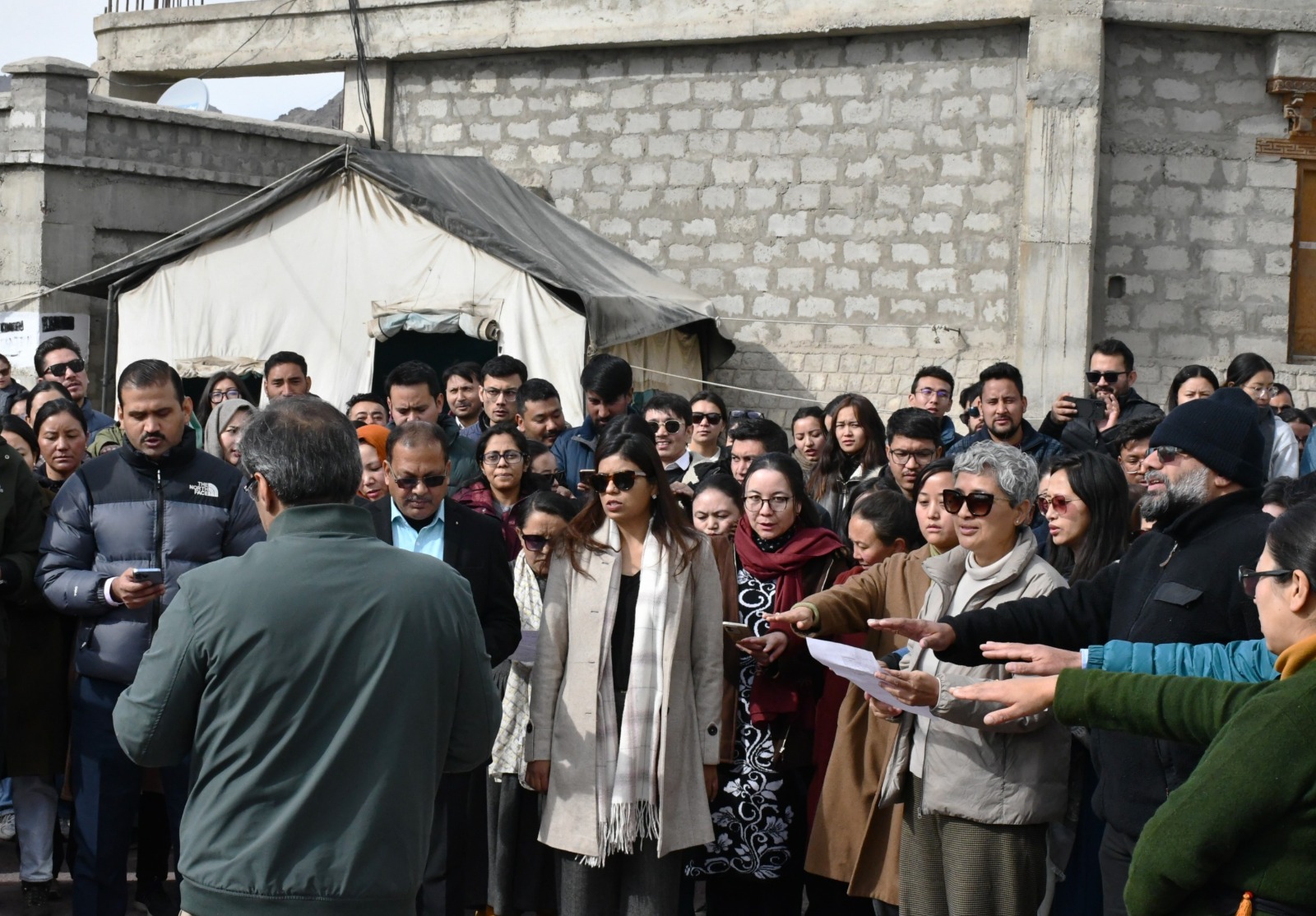 UT Secretariat employees celebrate Constitution Day at Leh