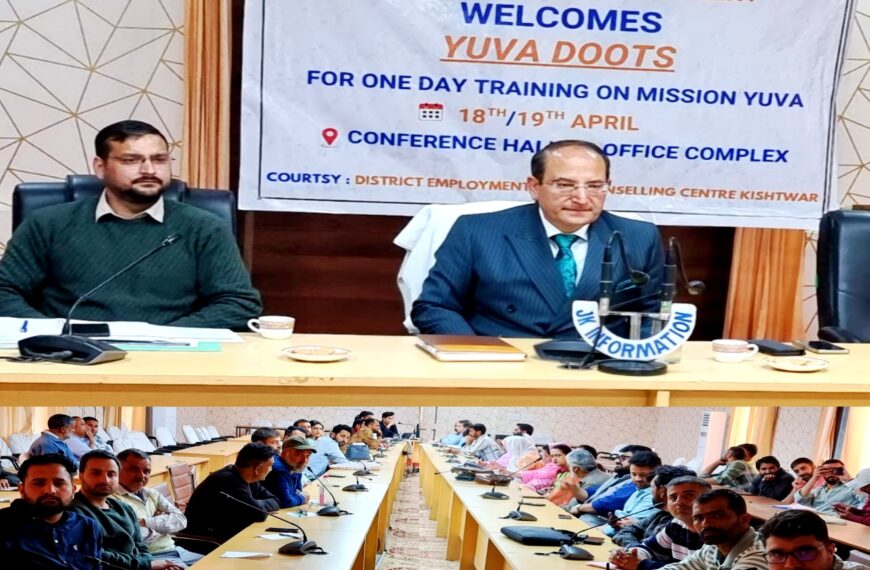 First Batch of YUVA DOOTs imparted training at Kishtwar