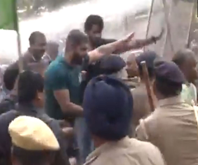 National Herald case: BJYM workers stage protest against Rahul, Sonia Gandhi