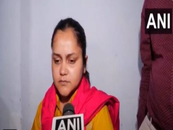 Pahalgan terror victim Shubham Dwivedi's wife (Photo/ANI)