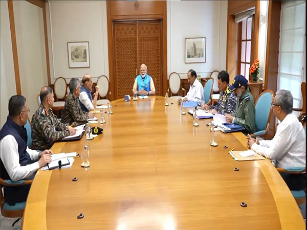 PM Modi chairs meeting at residence (Photo/ANI)