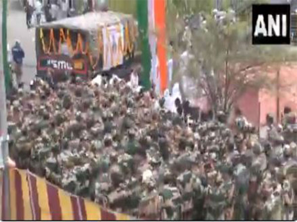 Last rites of BSF Constable Deepak Chingakham performed with state honours. (Photo/ANI)