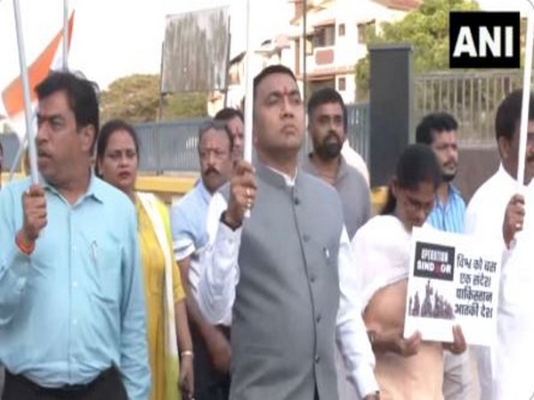 Goa CM Pramod Sawant leads Tiranga Yatra (Photo/ANI)
