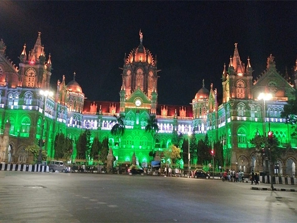 Chhatrapati Shivaji Maharaj Terminus (CSMT) illuminated in the colours of the tricolour to celebrate the success of Operation Sindoor(Photo/X@RailMinIndia)