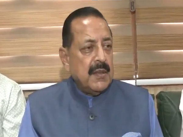 Union Minister Jitendra Singh visits blood donation camp. (Photo/ANI)