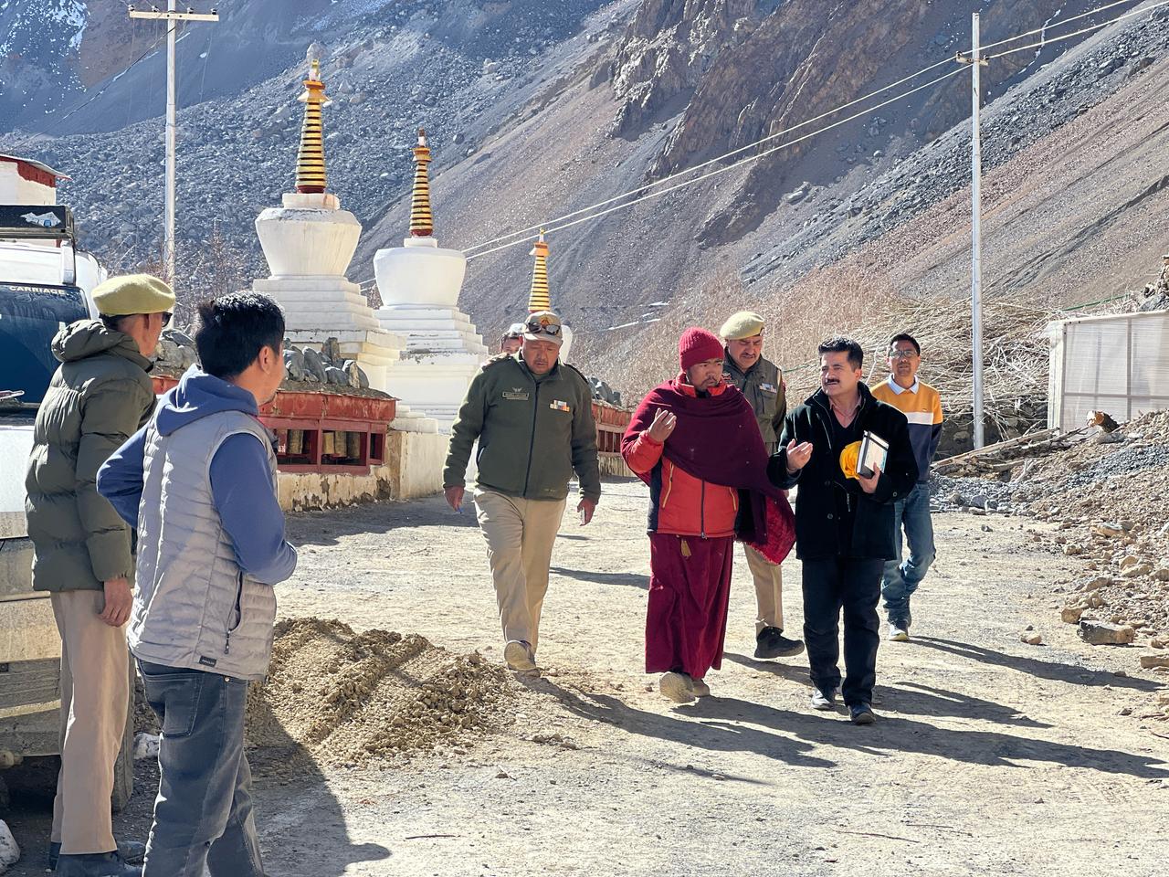 SDM Khaltse visits Lingshed and Fotoksar Gonpas to Reviews Preparations for Upcoming Visit of His Holiness Drikung Kyabgon Chetsang Rinpoche
