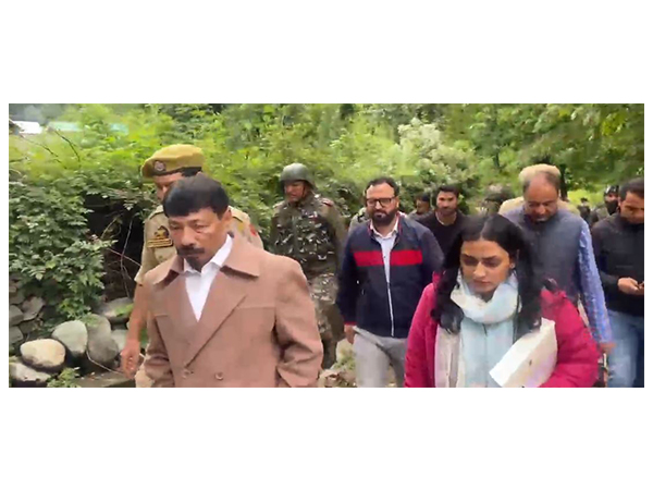 Assam Minister Atul Bora visits Pahalgam terror attack victim Syed Adil Hussain Shah's residence in J-K (Photo/ANI)