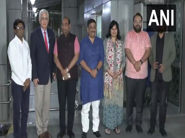 All-party delegation led by JD(U) MP Sanjay Jha arrives in Delhi (Photo/ANI)