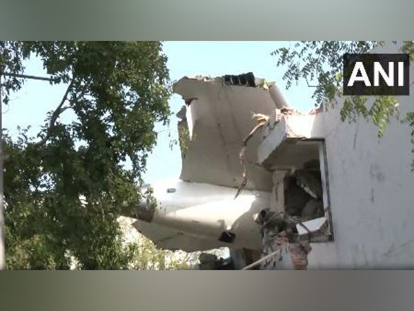 Wreckage of Air India Al-171 flight which crash landed on a building soon after takeoff from Ahmedabad airport. (Photo/ANI)