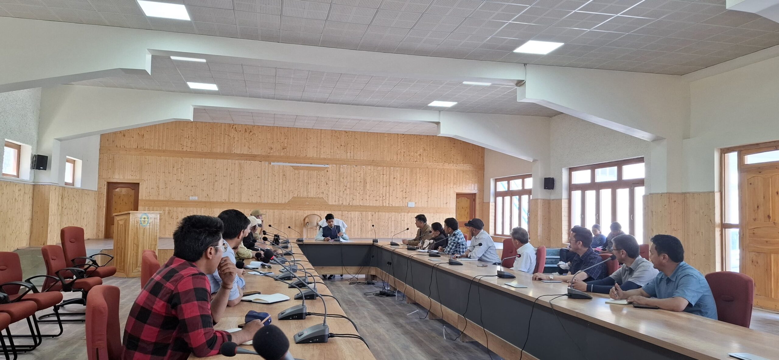 SDM Nubra Chairs Meeting on Dharti Aaba Abhiyan Awareness and Saturation Camps